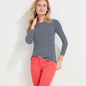 Vineyard Vines Navy and White Sankaty Shirt